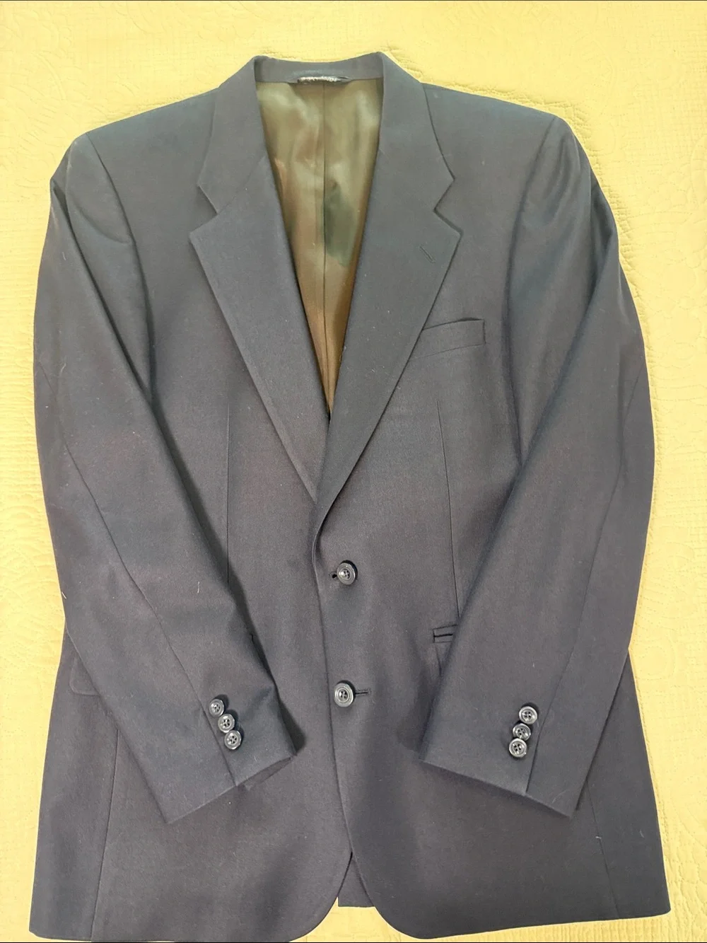 Vintage Burberrys Navy Blue Wool Blazer Men’s 40R 2 Button Sport Coat Preppy Cla